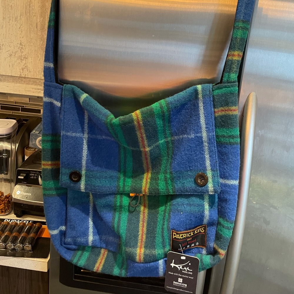 Patrick King messenger bag plaid Merino Wool Keri Bag